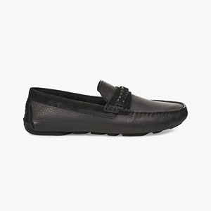 Ugg Henrick Leather Braid Men Moccasins Black (3750SBTDE)